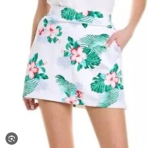 Tommy Bahama Aubrey Island Zone White Hibiscus Golf Skort Size XS MSP$118